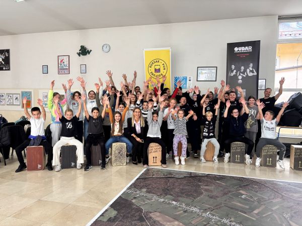 Učenici glazbene škole uživali na koncertu i radionici Sudar Percussion kvarteta