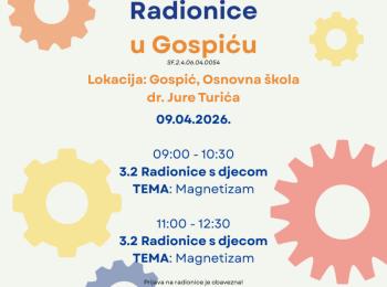 Osnovna škola dr. Jure TurićaRadionice u gospicu 09.04.2026.