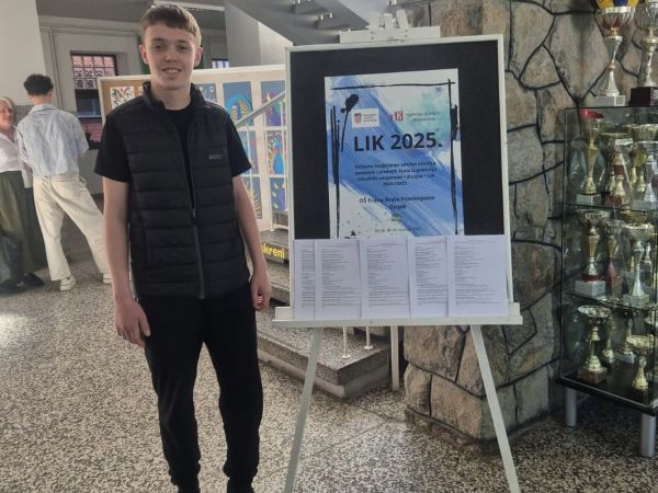 Učenik Tomislav Tomljenović na Državnom natjecanju LIK 2025. ostvario izvrstan uspjeh Učenik Tomislav Tomljenović na Državnom natjecanju LIK 2025. ostvario izvrstan uspjeh